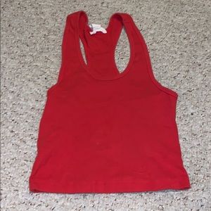 Rubbed cropped tank top